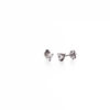 Brinco de Zirconia Cravejado Coração 4mm Crystal Grafite