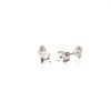 Caixa Brinco Zirconia Redonda 5mm Paládio