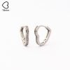 Brinco Coração 18mm Cravejada com Micro Zirconia Crystal Paládio - Imagem 2