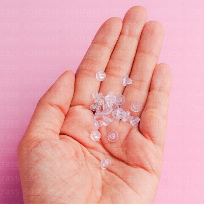 Tarraxa De Silicone 10mm Transparente com 10.000 unidades - Imagem 2