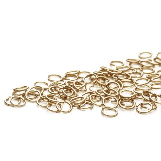 Argola para Montagem 6mm x 0.7mm Banhado a Ouro. 1kg - 3.000 Peças