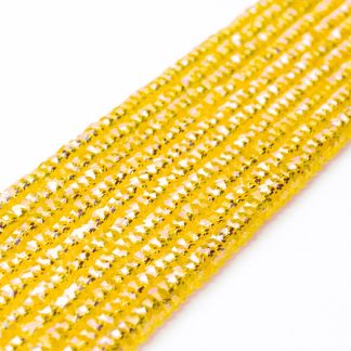 Fio de Cristal Facetado 4mm Amarelo Claro Furta Cor. 10 Fios - 1.280 Peças