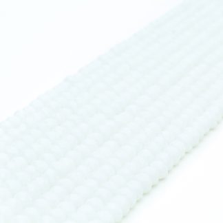 Fio de Cristal Facetado 8mm White Alabaster. 10 Fios - 630 Peças