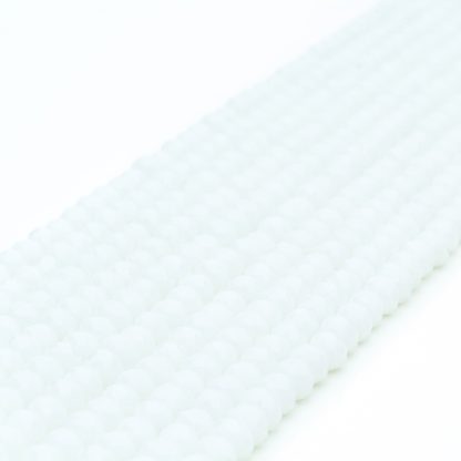Fio de Cristal Facetado 8mm White Alabaster. 10 Fios - 630 Peças