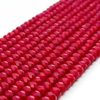 Fio de Cristal Facetado 4mm Siam Opal. 10 Fios - 1.280 Peças