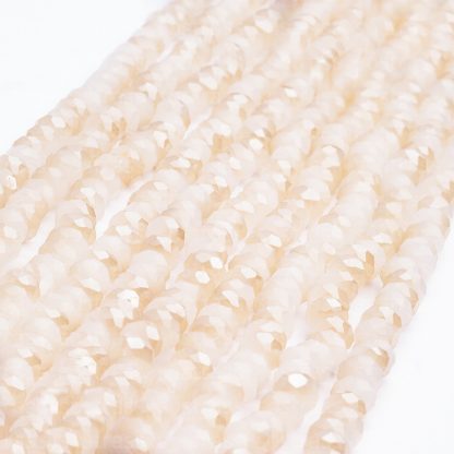 Fio de Cristal Facetado 6mm Branco Leitoso Furta Cor. 10 Fios - 830 Peças