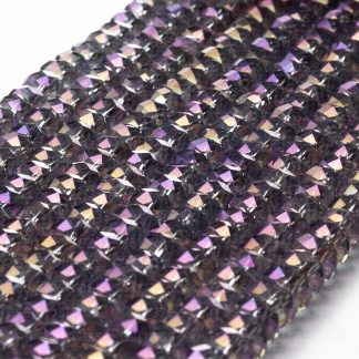 Fio de Cristal Facetado 8mm Roxo Claro Furta Cor. 10 Fios - 630 Peças