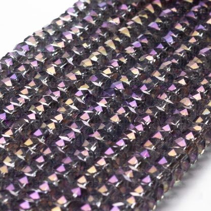 Fio de Cristal Facetado 8mm Roxo Claro Furta Cor. 10 Fios - 630 Peças