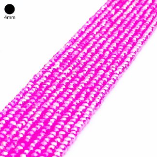 Fio de Cristal Facetado 4mm Rosa Escuro Furta Cor. 10 Fios - 1.280 Peças