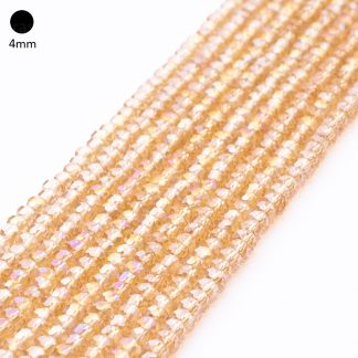 Fio de Cristal Facetado 4mm Caramelo Furta Cor. 10 Fios - 1.280 Peças