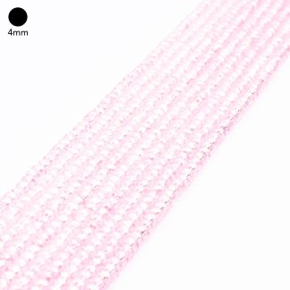 Fio de Cristal Facetado 4mm Rosa Claro Furta Cor. 10 Fios - 1.280 Peças