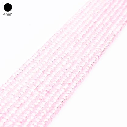 Fio de Cristal Facetado 4mm Rosa Claro Furta Cor. 10 Fios - 1.280 Peças