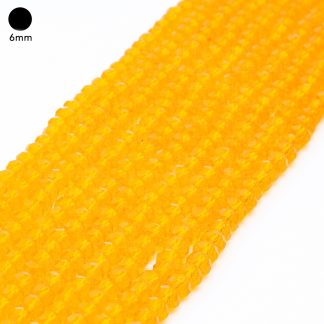 Fio de Cristal Facetado 6mm Laranja. 10 Fios - 830 Peças