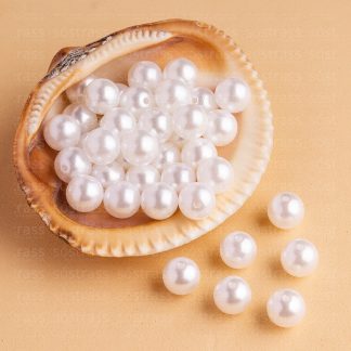 Perola Abs 16mm Furo Passante Branco. 500g - 160 Peças