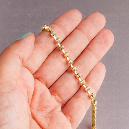 Corrente de Strass SS14.5 Cristal Bruto - 5 Metros - Imagem 2