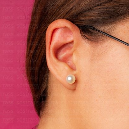 1000 Pares Brinco de Perola 4mm Branca + Tarraxa de Silicone - Imagem 3