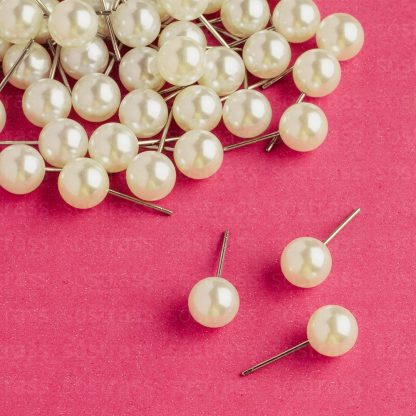 1000 Pares Brinco de Perola 8mm Creme - Imagem 3