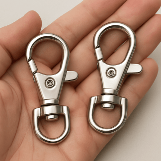 Fecho Mosquetão 31mm Banho Prata - 50 Peças