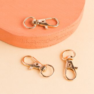 Fecho Mosquetão 31mm Banhado A Ouro - 20 Peças