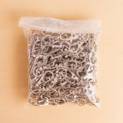 Fecho Mosquetão 31mm Banho Prata - 500 Peças - Imagem 3