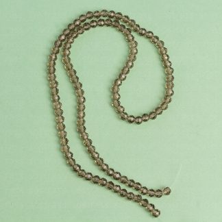 Fio de Cristal Facetado 4mm Cinza Escuro. 10 Fios - 1.280 Peças
