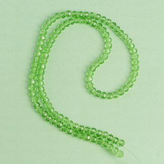 Fio de Cristal Facetado 4mm Chrysolite. 10 Fios - 1.280 Peças