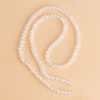 Fio de Cristal Facetado 4mm Crystal AB. 10 Fios - 1.280 Peças