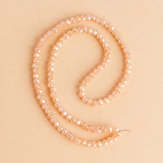 Fio de Cristal Facetado 4mm Caramelo Leitoso. 10 Fios - 1.280 Peças