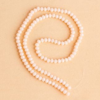 Fio de Cristal Facetado 4mm Nude. 10 Fios - 1.280 Peças