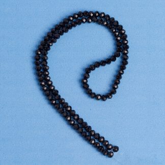 Fio de Cristal Facetado 4mm Preto. 10 Fios - 1.280 Peças