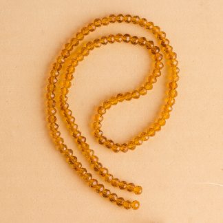 Fio de Cristal Facetado 4mm Marrom Escuro. 10 Fios - 1.280 Peças