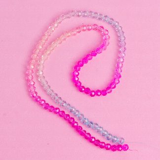 Fio de Cristal Facetado 4mm Tie Dye. 10 Fios - 1.280 Peças