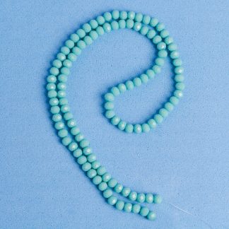 Fio de Cristal Facetado 4mm Turquesa. 10 Fios - 1.280 Peças