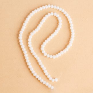 Fio de Cristal Facetado 4mm Branco. 10 Fios - 1.280 Peças