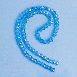 Fio de Cristal Facetado 6mm Azul Claro Furta Cor. 10 Fios - 830 Peças
