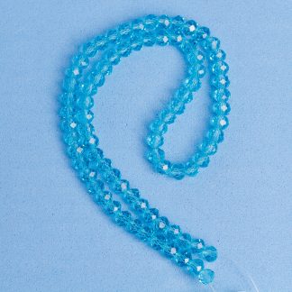 Fio de Cristal Facetado 6mm Azul Claro. 10 Fios - 830 Peças