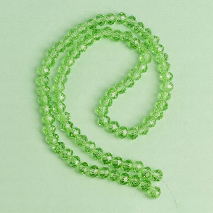 Fio de Cristal Facetado 6mm Chrysolite. 10 Fios - 830 Peças