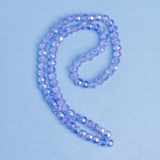 Fio de Cristal Facetado 6mm Azul Celeste Furta Cor. 10 Fios - 830 Peças