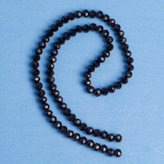 Fio de Cristal Facetado 6mm Preto. 10 Fios - 830 Peças