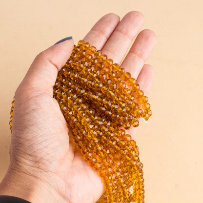 Fio de Cristal Facetado 6mm Marrom Escuro. 10 Fios - 830 Peças - Imagem 2