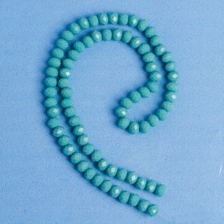 Fio de Cristal Facetado 6mm Turquesa. 10 Fios - 830 Peças