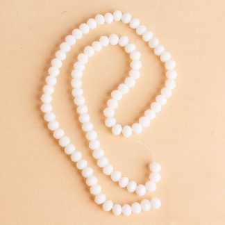 Fio de Cristal Facetado 6mm Branco. 10 Fios - 830 Peças