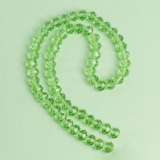Fio de Cristal Facetado 8mm Chrysolite. 10 Fios - 630 Peças