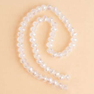 Fio de Cristal Facetado 8mm Cristal Furta Cor. 10 Fios - 630 Peças