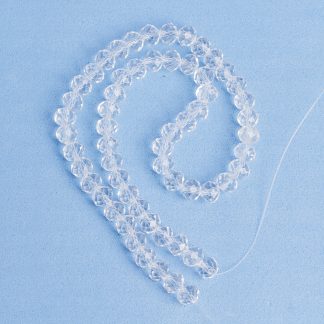 Fio de Cristal Facetado 8mm Cristal. 10 Fios - 630 Peças