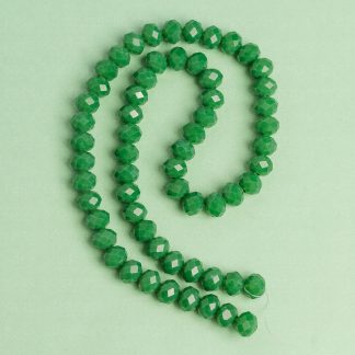 Fio de Cristal Facetado 8mm Verde Esmeralda. 10 Fios - 630 Peças