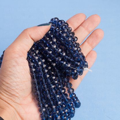 Fio de Cristal Facetado 8mm Azul Escuro. 10 Fios - 630 Peças - Imagem 2
