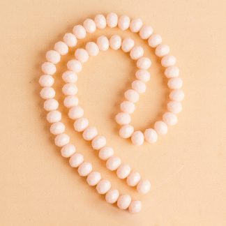 Fio de Cristal Facetado 8mm Nude. 10 Fios - 630 Peças