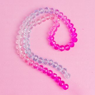 Fio de Cristal Facetado 8mm Tie Dye. 10 Fios - 630 Peças